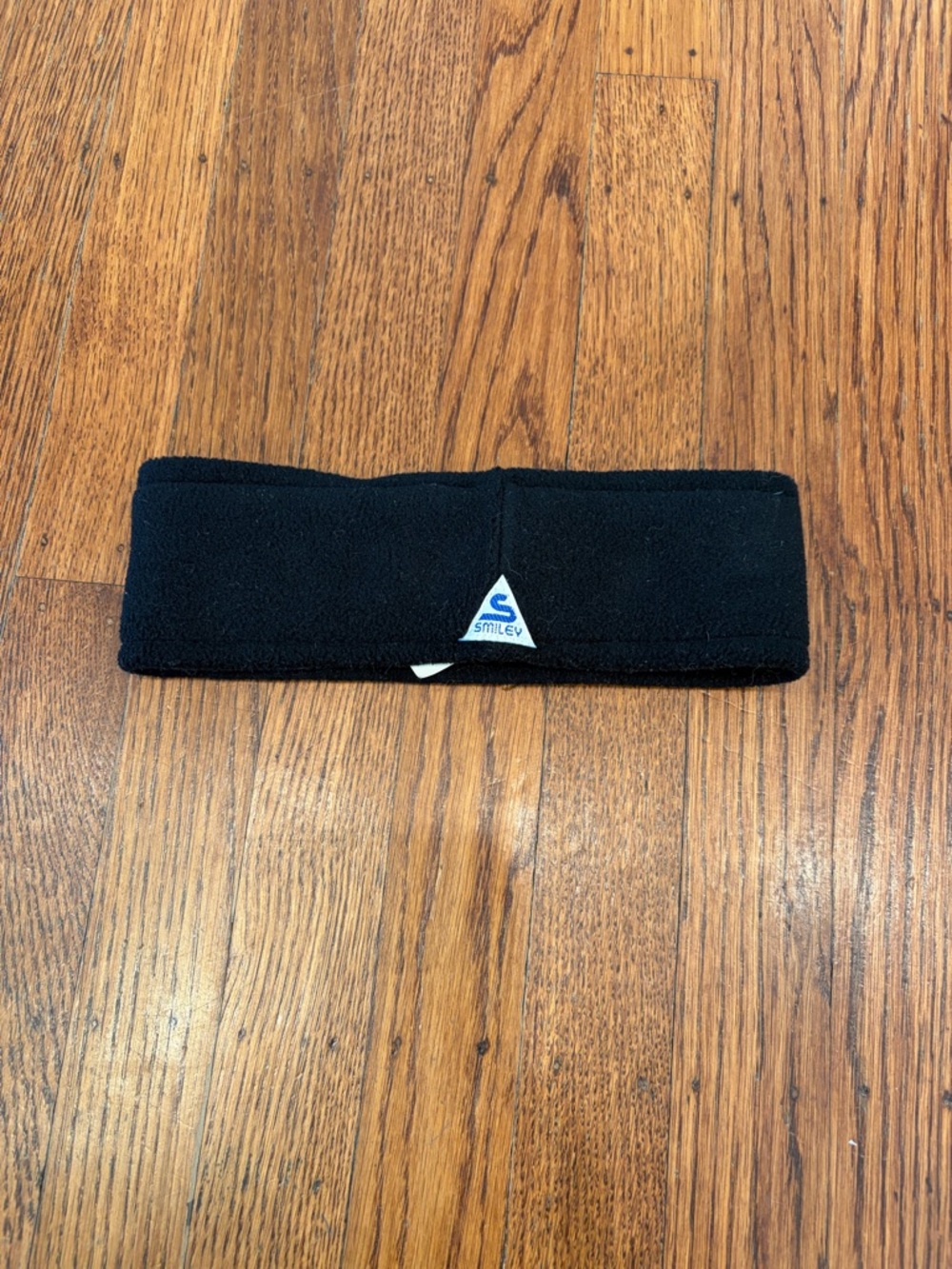 Smiley Black Fleece Headband